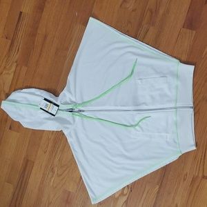 Energie Juniors' Zip Front French Terry Poncho Hoodie small color white